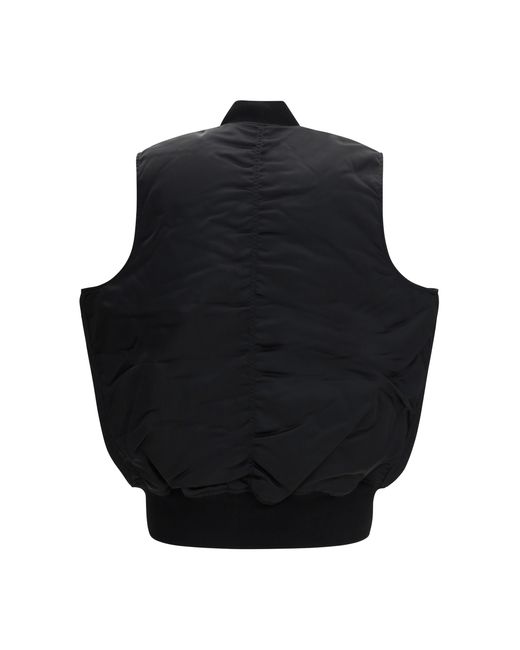 Alpha Industries Black Ma-1 Base Vest Nylon Blazers E Vests for men