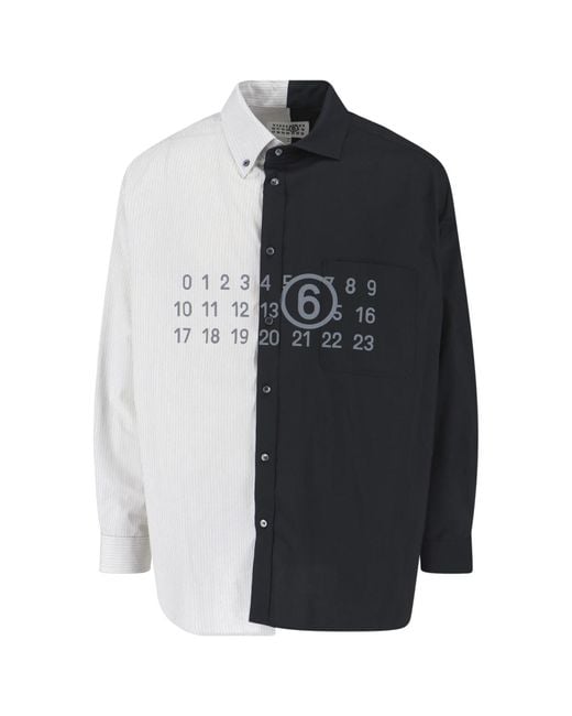 MM6 by Maison Margiela Black Shirts Cotton for men