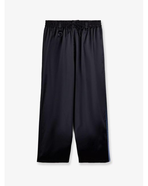 Adidas Blue Technical Fabric Wide-Leg Trousers Recycled Polyester for men