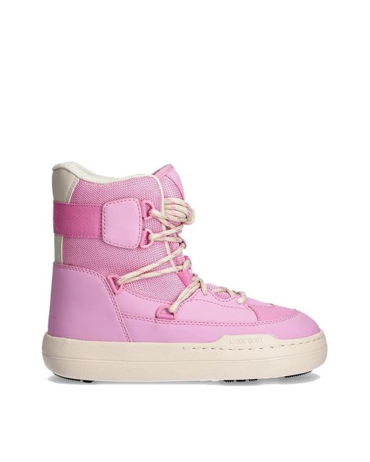 Moon Boot Pink Park Sneaker Snow Boots