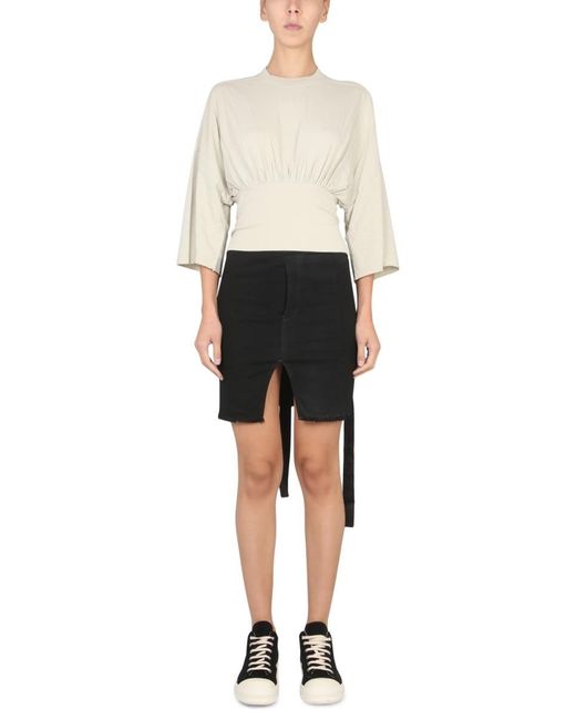 Rick Owens Multicolor Cotton Tommy Cropped Top