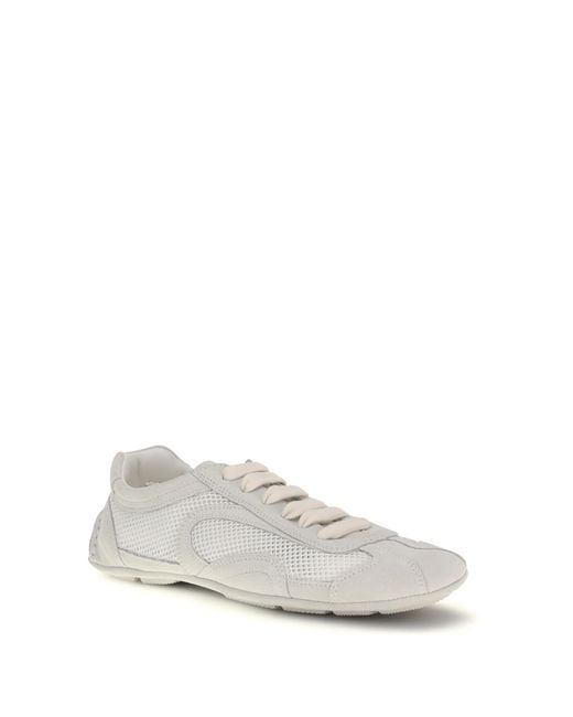 Prada White Sneakers Montecarlo General Fabric Trainers