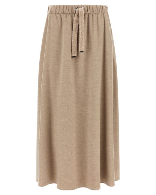 Herno Natural Herno A-Line Flannel Skirt