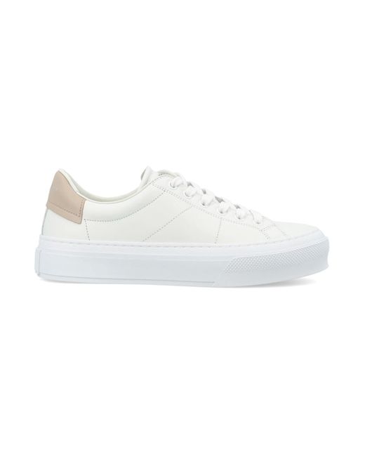 Givenchy White City Sport Lace-Up Sneakers