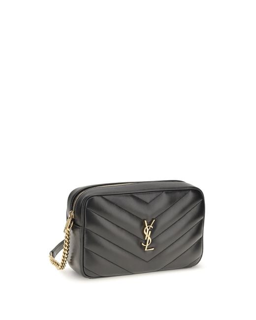 Saint Laurent Gray Loulou Matelassé Leather Crossbody Bag