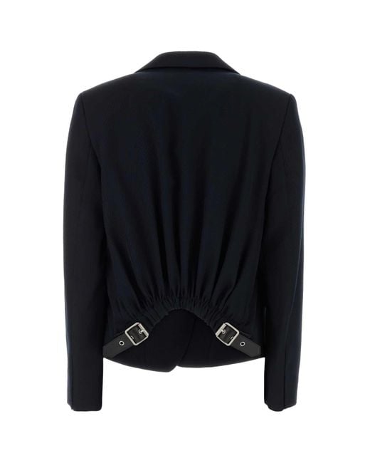 Loewe Black Navy Blue Wool Blazer
