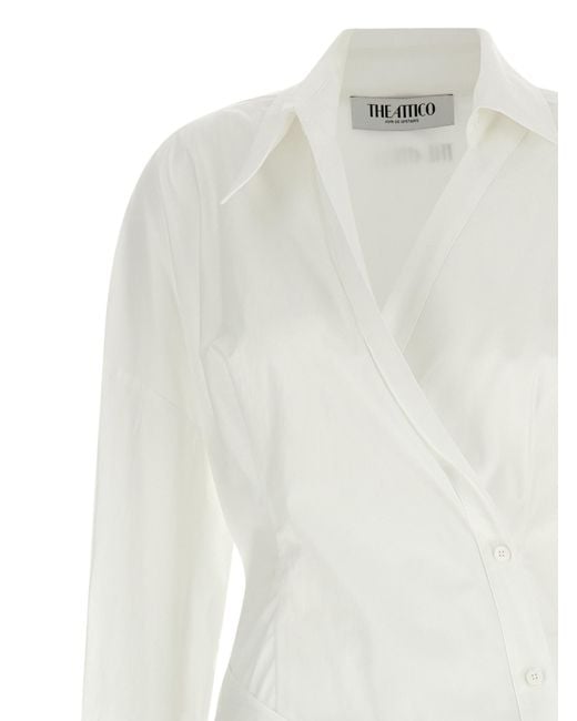 The Attico White Chemisier Dress Dresses