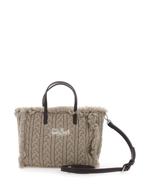 Mc2 Saint Barth Metallic Shoulder Bag Colette Wool Braid N Polyester