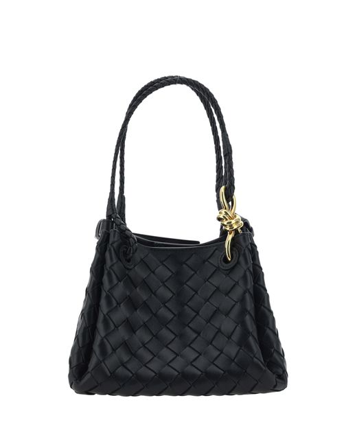 Bottega Veneta Black Shoulder Bag Parachute Lambskin