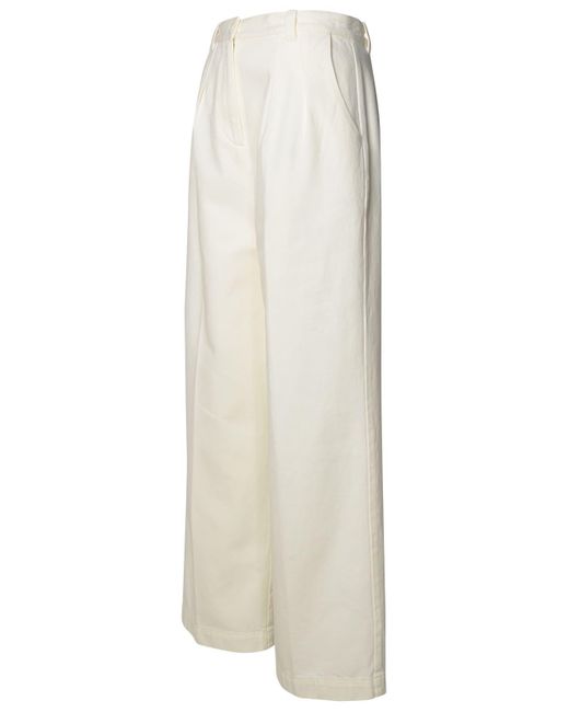 A.P.C. White Cotton Pants