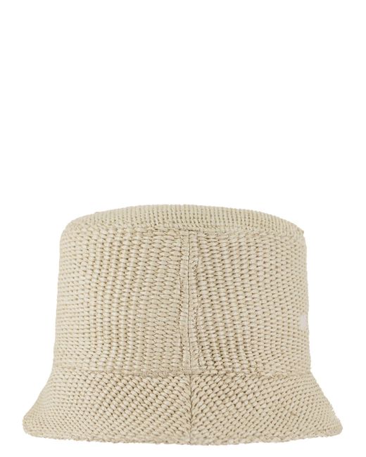 Marni Natural Raffia-Effect Fabric Bucket Hat