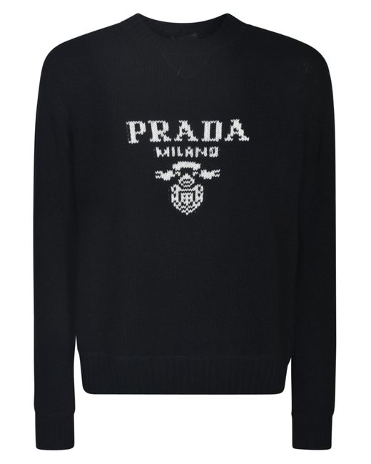 Prada Black Logo Sweater for men
