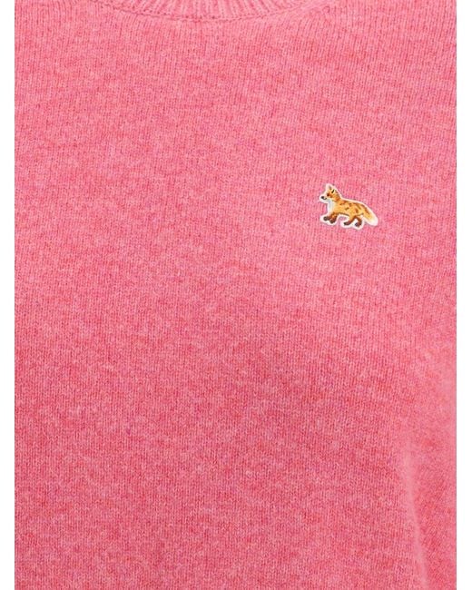 Maison Kitsuné Pink Baby Fox Jumper