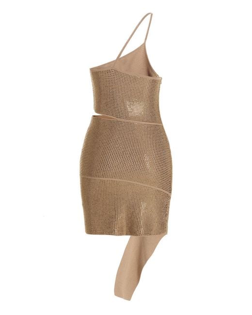 ANDREADAMO Natural Viscose Mini Skirt