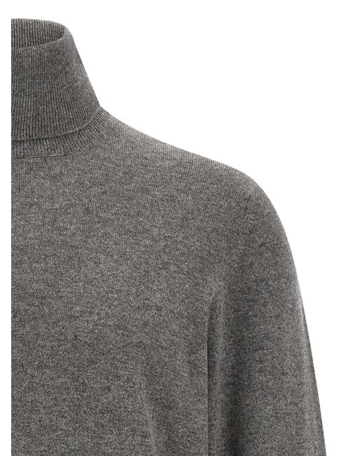 Brunello Cucinelli Gray 'Turtleneck' Sweater for men