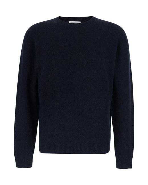 Roberto Collina Blue Crew Neck Wool Sweater, Virgin Tops for men