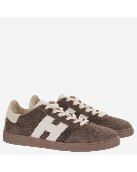 Hogan Brown Sneakers Cool Suede Trainers