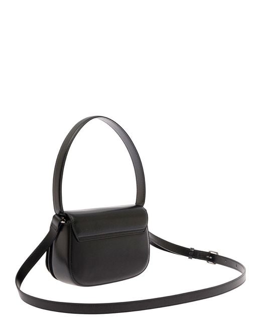 DIESEL Black '1Dr' Shoulder Bag With Oval D Patch