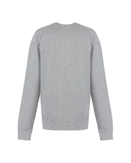 Ganni Gray Cotton Crew-neck Sweatshirt