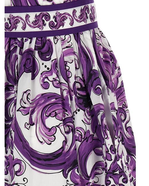 ワンピース Dolce & Gabbana 'Maiolica' print chemisier dress Dolce & Gabbana 'maiolica' Print Chemisier Dress | italist