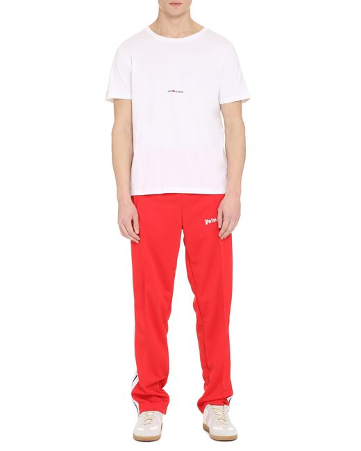 Saint Laurent White Logo Cotton T-Shirt for men