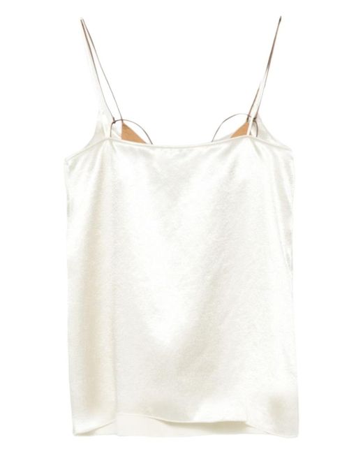 Alysi White Tops Satin Polyester