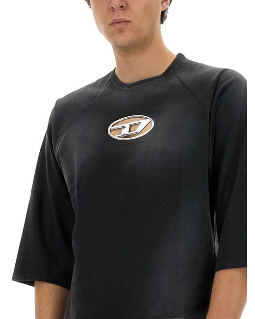 DIESEL Black "T-Croxt" T-Shirt for men