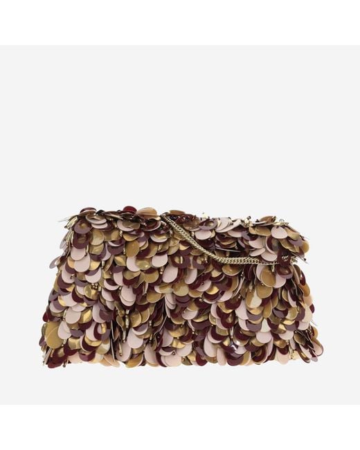 Dries Van Noten Brown Cotton Canvas Bag With Sequins