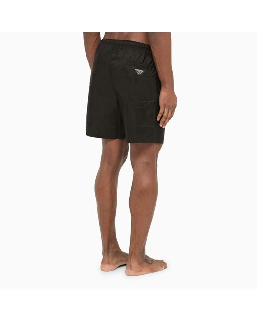 Prada Black Re-Nylon Swim Shorts for men