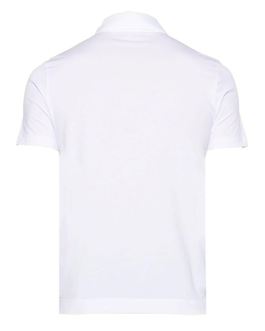 Cruciani White Cotton Blend Polo Shirt for men