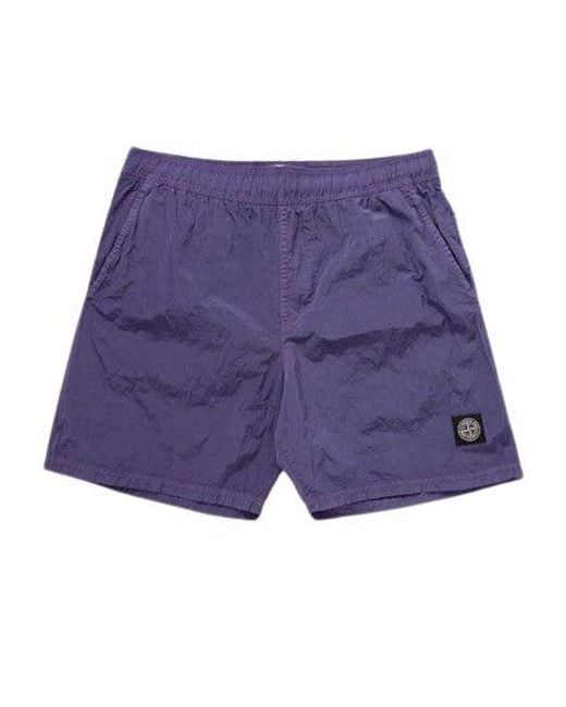 Stone Island Purple Swimshorts for men