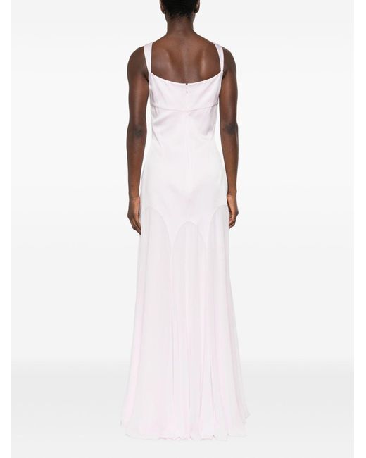 McQueen Brown Long Dress Viscose