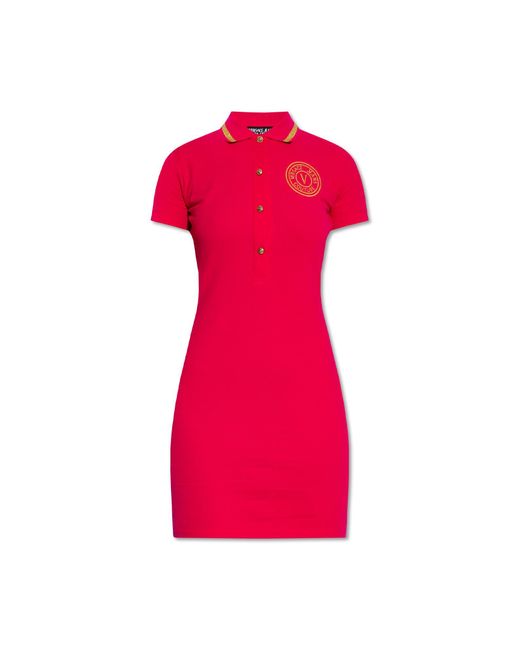 Versace Red Polo Dress