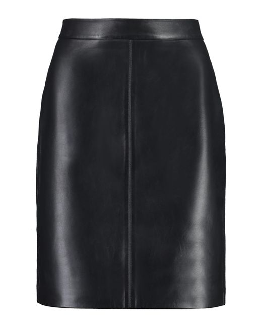 Michael Kors Black Faux Leather Skirt