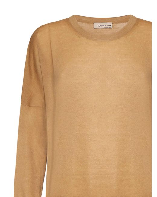 Blanca Vita Natural Camel Sweater