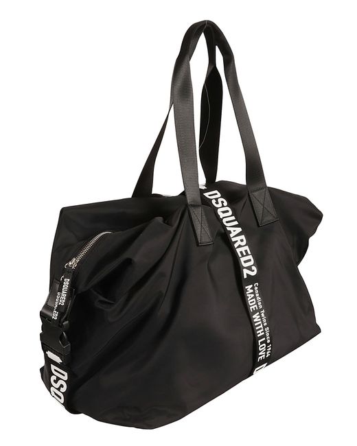 DSquared² Black Duffel Bags for men