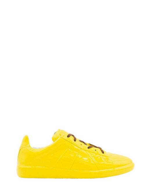 Maison Margiela Yellow Replica Lace-up Sneakers for men