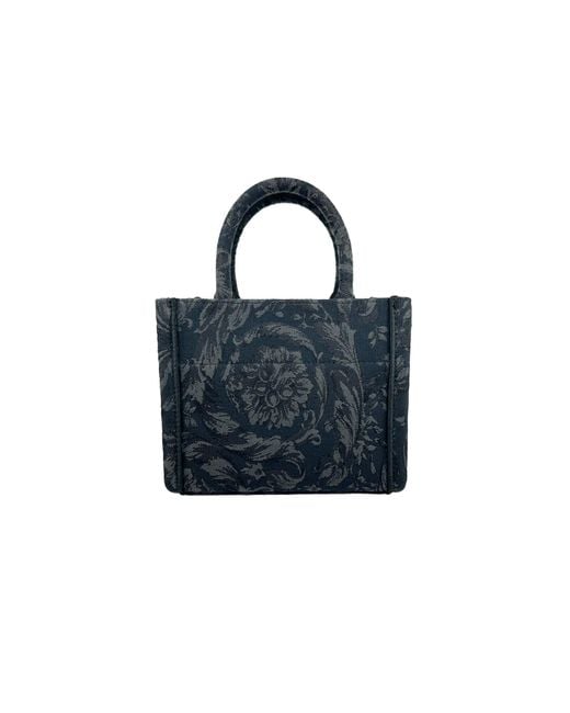 Versace Black Extra Small Athena Shopping Bag Canvas