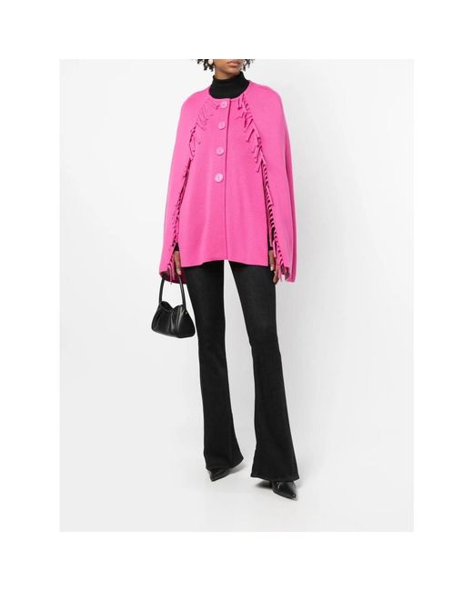 Charlott Pink Cape Wool Jumpers