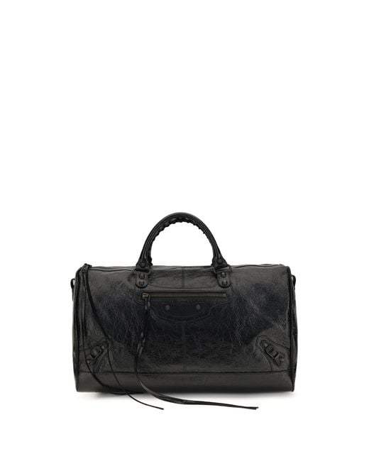 Balenciaga Black Large Le City Boston Travel Bag Lamb Ovis Aries for men