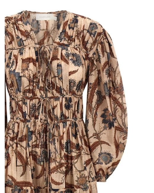 Zimmermann Natural Ascension Tie Billow Maxi' Dress