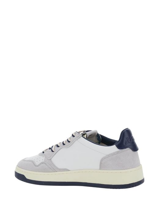 Autry White Low Top Sneakers Medalist Suede Trainers for men