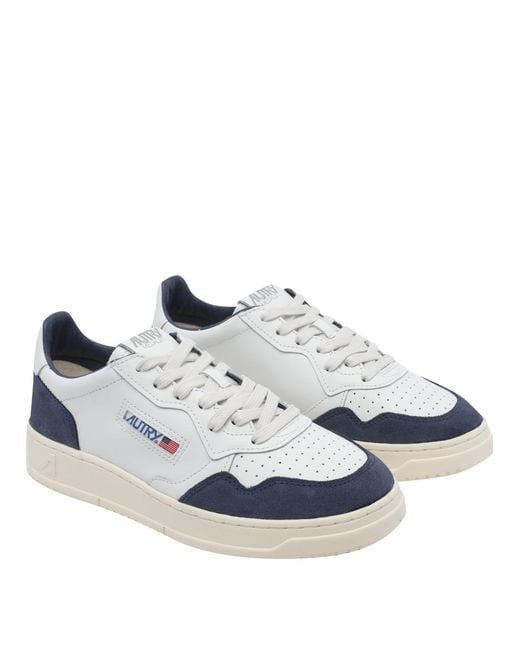 Autry Blue Sneakers Calf Leather/Rubber Sole for men