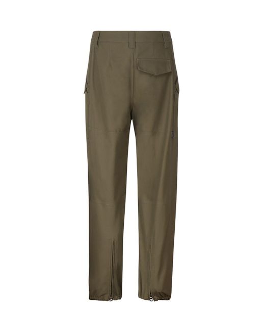 Loewe Green Cotton Cargo Trousers for men