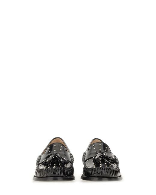 Stuart Weitzman Black Moccasin Lottie Loafers