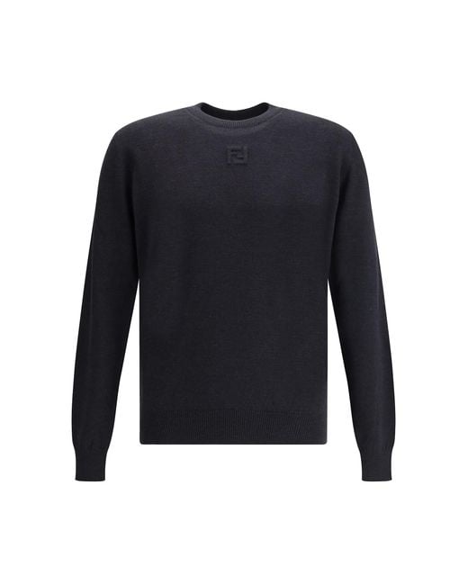 Fendi Blue Pullover for men