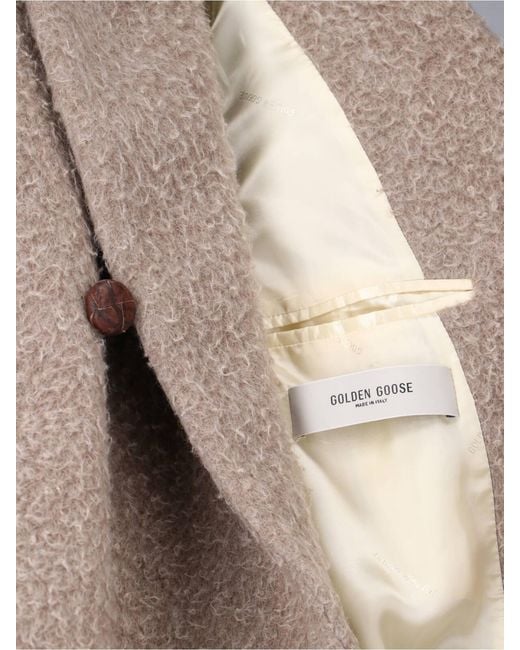 Golden Goose Deluxe Brand Natural Lightweight Wool-Mohair Jacket For