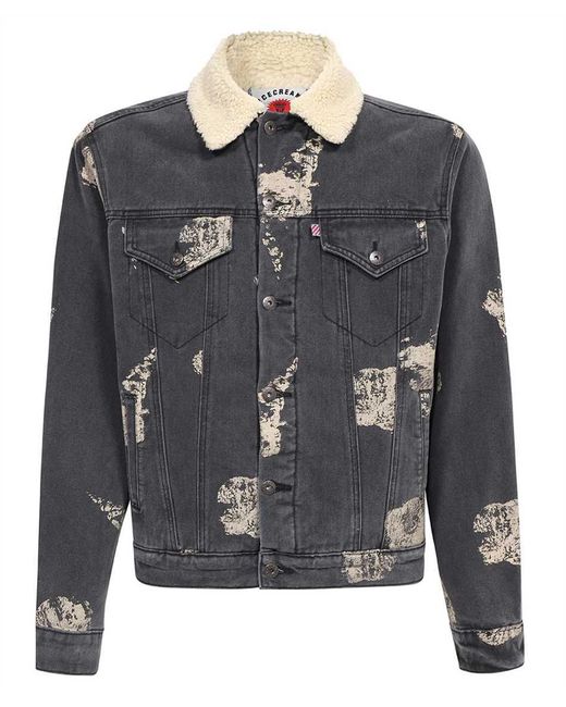 ICECREAM Gray Denim Jacket for men