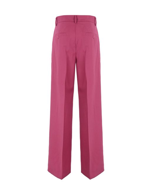 Weekend by Maxmara Red Visivo Wool Canvas Trousers