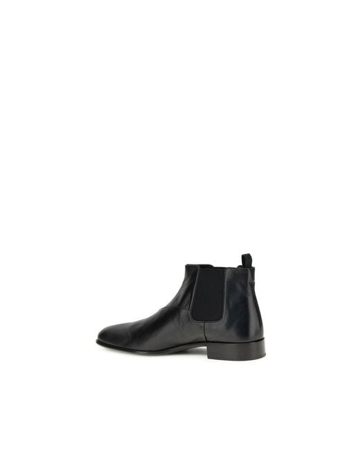 Prada Black Goatskin Ankle Boots